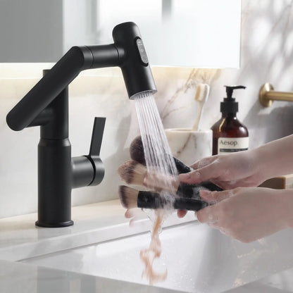 Luma Modern Single Handle 360° Swivel Bathroom Faucet With Digital Temperature Display
