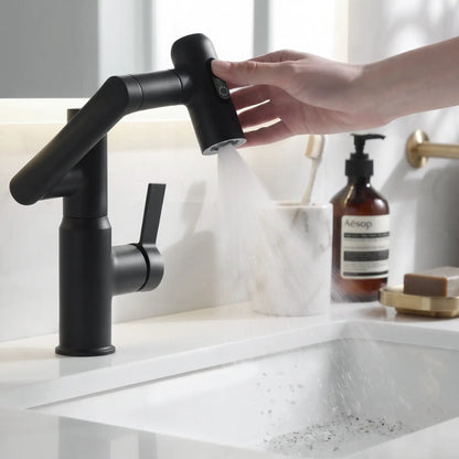 Luma Modern Single Handle 360° Swivel Bathroom Faucet With Digital Temperature Display