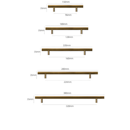 Bronze Brass Round Bar Cabinet Pulls for Wardrobes