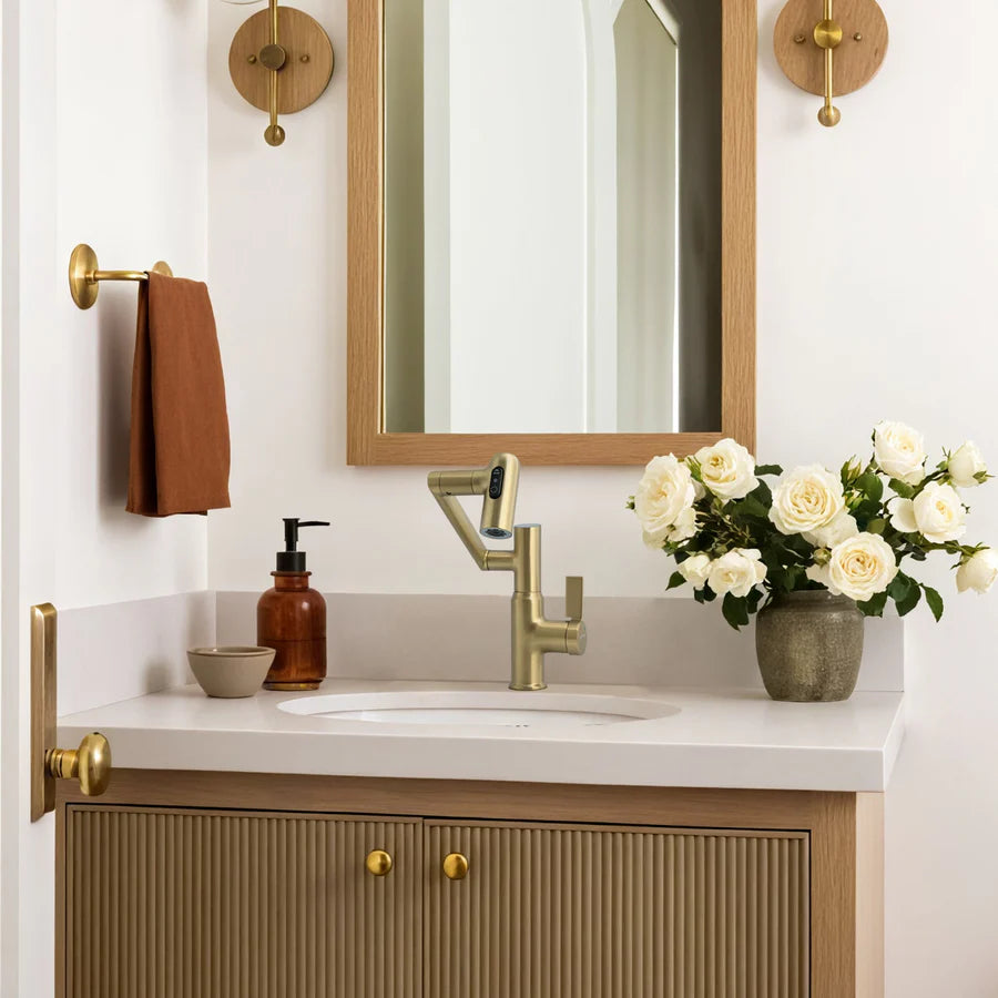 Fits sinks with one faucet opening