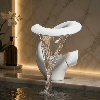 Aria Modern Single Handle Waterfall Bathroom Sink Faucet