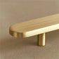Brushed Brass Rounded Bar Cabinet Pulls