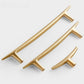 Tapered Solid Brass Cabinet Pulls and Knobs in Gold