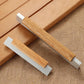 Modern Wood Cabinet Pulls with Black / Silver Metal Ends