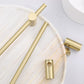 Adjustable Long Round Bar Cabinet Pulls, Gold / Brushed Brass Finish