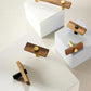 Wood Grain Cabinet Handles and Knobs with Metal Posts