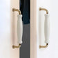White Ceramic Cabinet Pulls and Knobs, Gold / Black Options