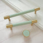 Colorful Leather and Brass Cabinet Pulls and Knobs