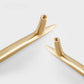 Tapered Solid Brass Cabinet Pulls and Knobs in Gold