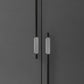 Two-Tone Grooved Aluminum Cabinet Pulls and Door Handles