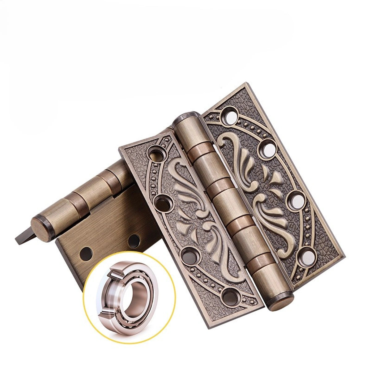 Marlowe Decorative Antique Bronze Door Hinges for Interior Doors