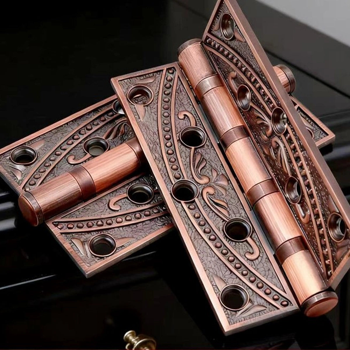 Marlowe Decorative Antique Bronze Door Hinges for Interior Doors