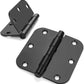 3.5 x 3.5'' Inch Satin Brass Door Hinges with 5/8'' Radius Corners