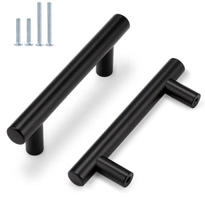 Matte Black Euro-Style Cabinet Bar Pulls