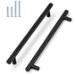Matte Black Euro-Style Cabinet Bar Pulls