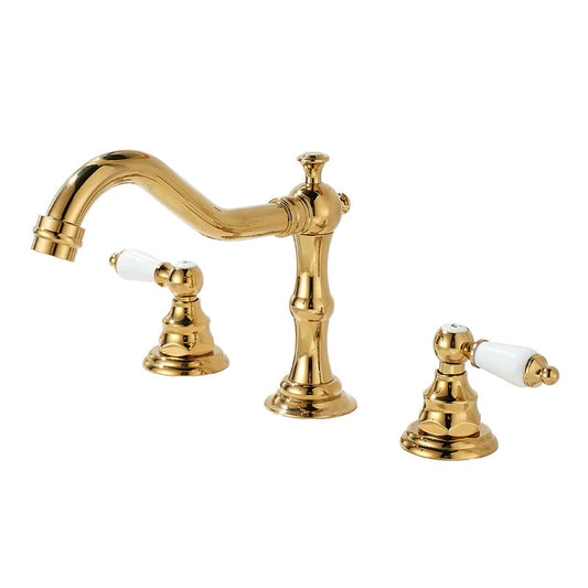 Melora French Vintage 3-Hole Widespread Bathroom Sink Faucet with Two Handles