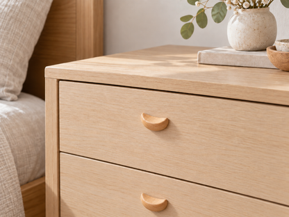 Mid-Century Modern Crescent Wood Cabinet Pull