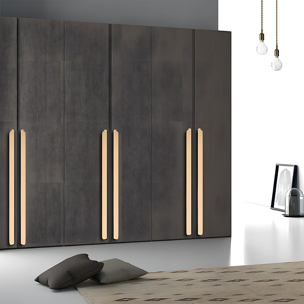 Minimalist Aluminum Cabinet Edge Pulls for Kitchens