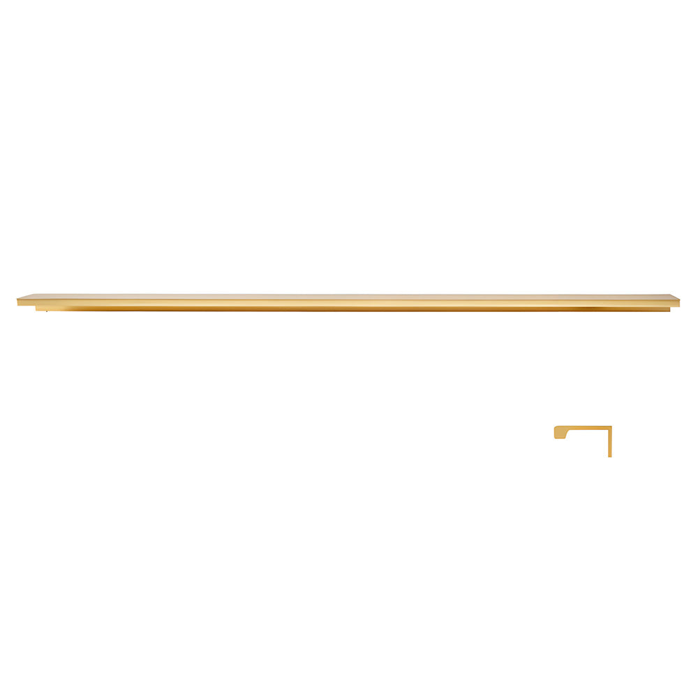 Long L-Profile Cabinet Edge Pulls for Wardrobe Doors