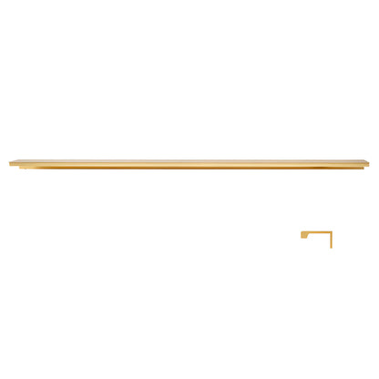 Long L-Profile Cabinet Edge Pulls for Wardrobe Doors