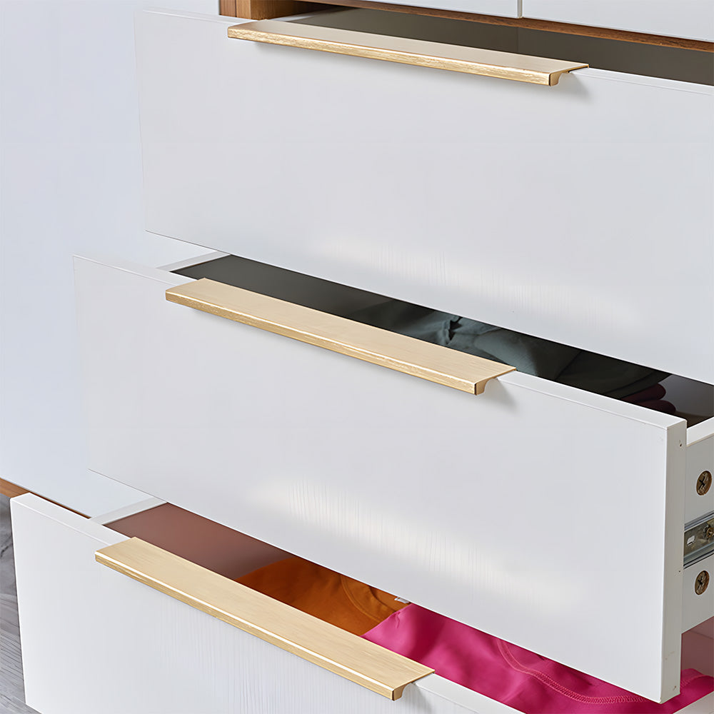 Long L-Profile Cabinet Edge Pulls for Wardrobe Doors