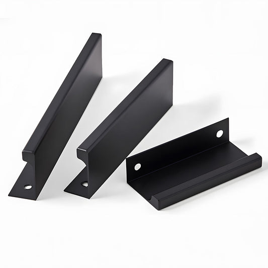Long L-Profile Cabinet Edge Pulls for Wardrobe Doors