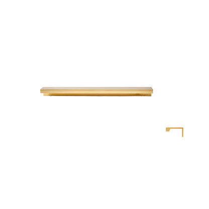 Long L-Profile Cabinet Edge Pulls for Wardrobe Doors