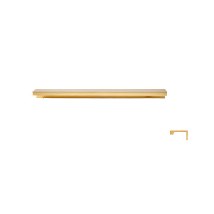 Long L-Profile Cabinet Edge Pulls for Wardrobe Doors