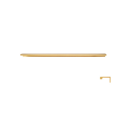 Long L-Profile Cabinet Edge Pulls for Wardrobe Doors
