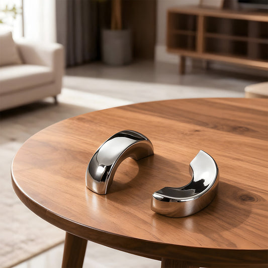 Mid-Century Crescent Single-Hole Cabinet Pulls