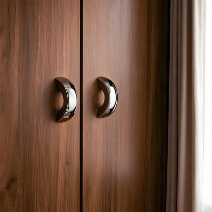 Mid-Century Crescent Single-Hole Cabinet Pulls