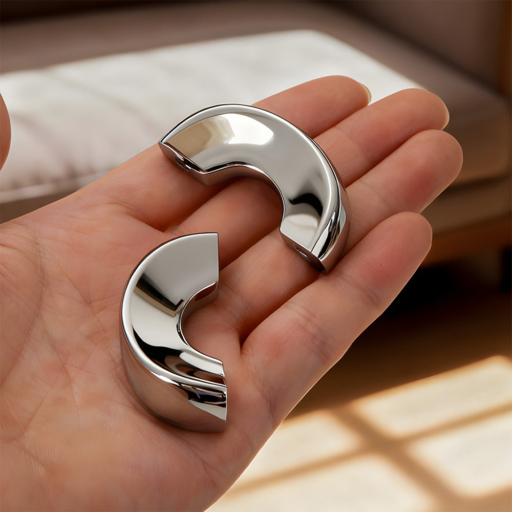 Mid-Century Crescent Single-Hole Cabinet Pulls