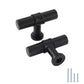 Matte Black Round Bar Cabinet Pulls and T-Bar Knobs