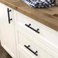Matte Black Round Bar Cabinet Pulls and T-Bar Knobs