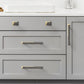 Modern Two-Tone Zinc Alloy Cabinet Pulls and T-Bar Knobs