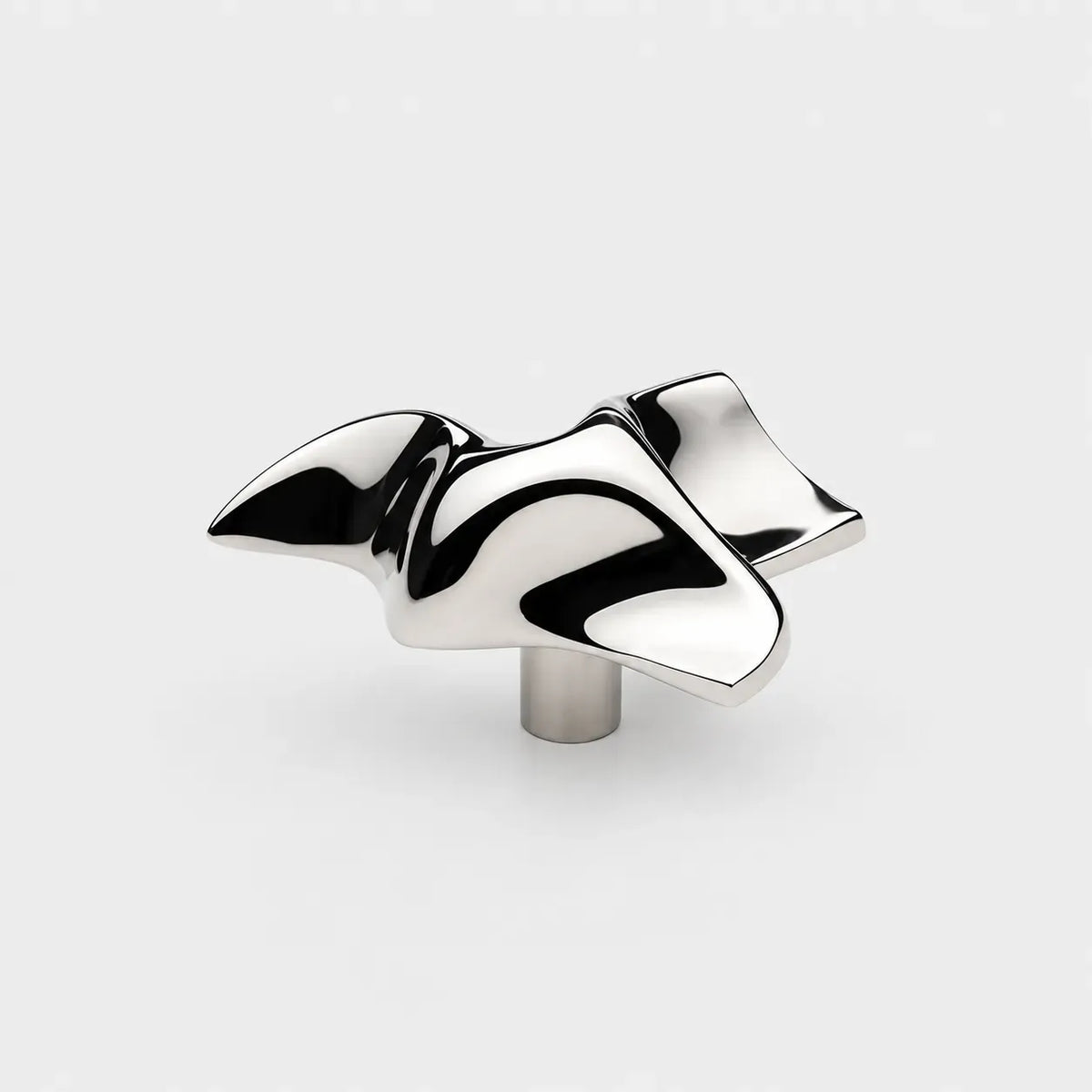 Modern Folded Wing Brass Cabinet Knob