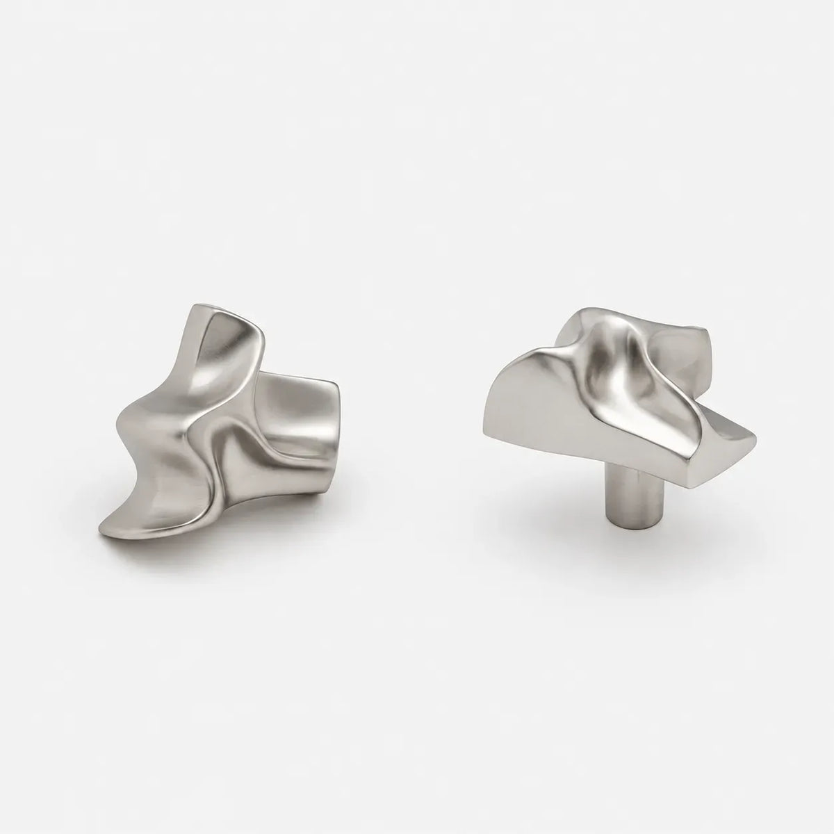 Modern Folded Wing Brass Cabinet Knob