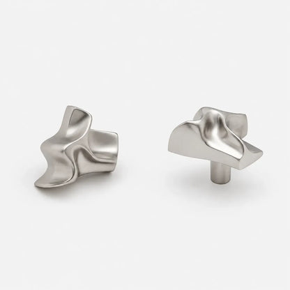 Modern Folded Wing Brass Cabinet Knob
