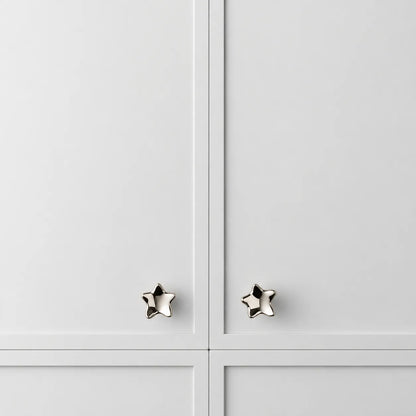 Modern Sculpted Crown Brass Cabinet Knob
