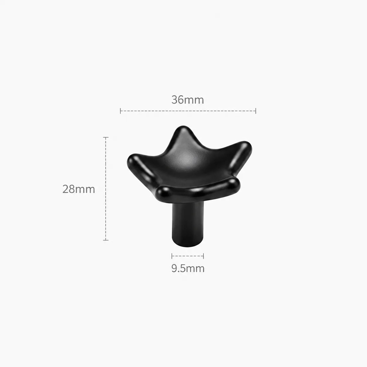 Modern Sculpted Crown Brass Cabinet Knob