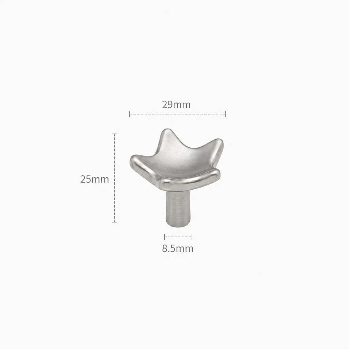 Modern Sculpted Crown Brass Cabinet Knob