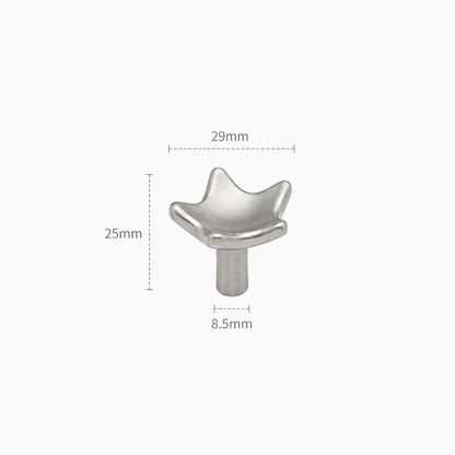 Modern Sculpted Crown Brass Cabinet Knob