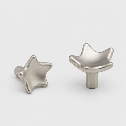 Modern Sculpted Crown Brass Cabinet Knob