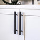 Black Square Bar Drawer Pulls and Cabinet Handles