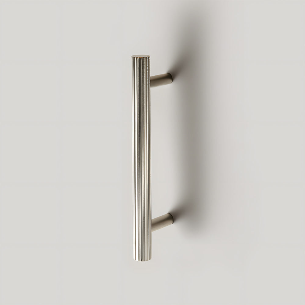 Silver Knurled Cabinet Handles and Knobs