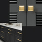 Gold Brass Square Bar Cabinet Pulls and Knobs