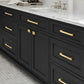 Gold Brass Square Bar Cabinet Pulls and Knobs