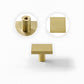 Gold Brass Square Bar Cabinet Pulls and Knobs