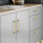 Gold Brass Square Bar Cabinet Pulls and Knobs