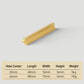 Brushed Gold Brass T-Bar Cabinet Handles